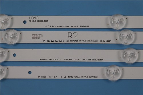 LG TV backlight strip 47'' ROW2.1 REV0.7 2 R1 TYPE47'' ROW2.1 REV0.7 2 R2 TYPE47'' ROW2.1 REV0.7 2 L1  TYPE47'' ROW2.1 REV0.7 2 L2  TYPE6916L-1259A-R16916L-1259A-R26916L-1259A-L16916L-1259A-L2for LG 4